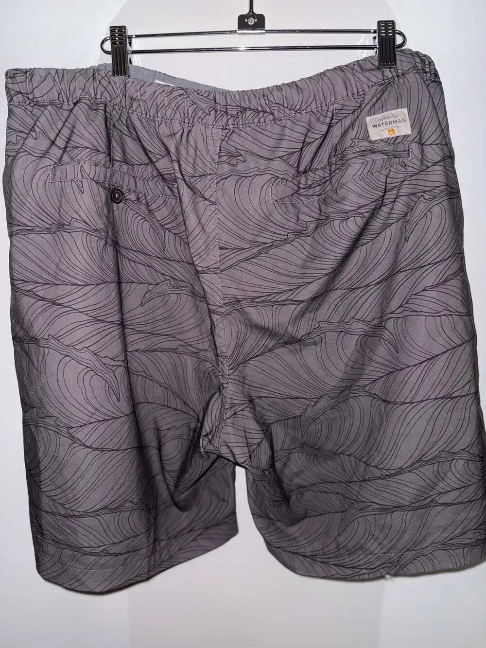 Quiksilver Waterman Collection Leaf Print Drawstring Swim Shorts